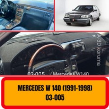 A3D Torpido Koruma Mercedes - Benz W140 1991-1998 Ön Göğüs / Panel /  Torpido Koruması - Kılıfı - Halısı