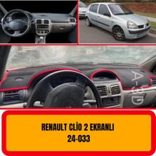 A3D Torpido Koruma Renault Clio 2 Ekranlı Ön Göğüs / Panel /  Torpido Koruması - Kılıfı - Halısı