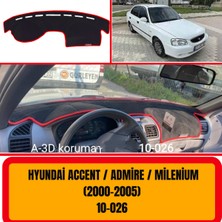 A3D Torpido Koruma Hyundai Accent 2000-2005 Ön Göğüs / Panel /  Torpido Koruması - Kılıfı - Halısı