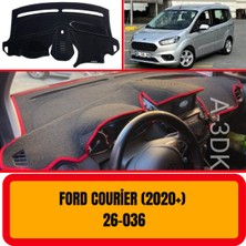 A3D Torpido Koruma Ford Courier ( 2020 + ) Büyük Ekran Ön Göğüs / Panel /  Torpido Koruması - Kılıfı - Halısı