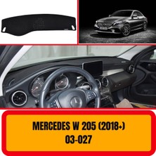 A3D Torpido Koruma Mercedes -Benz W205 2018+ Ön Göğüs / Panel /  Torpido Koruması - Kılıfı - Halısı