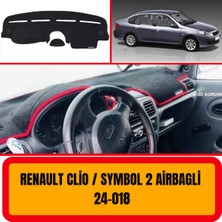 A3D Torpido Koruma Renault Clio 2 Symbol 2 - Airbagli Ön Göğüs / Panel /  Torpido Koruması - Kılıfı - Halısı