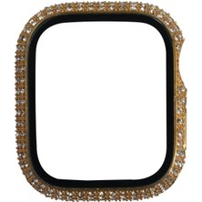 ZORE Apple Watch 7 45MM Zore Watch Gard 24 Kenarları Taşlı Sert Pc Koruyucu