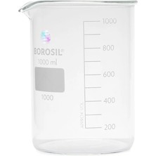 Laboratuvar Studio Cam Beher 1000 ml - Kısa Form Isıya Dayanıklı