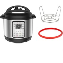 Instant Pot Elektrikli Düdüklü Tencere Duo Plus 5.7l. 15 Akıllı Program: Düdüklü Tencere, Pirinç Pişirici, Yavaş Pişirici, Buharlı Pişirme