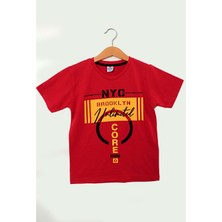 Baby Mini Nyc Erkek Tshirt - Baby Mini Turkey - Tshirt - Kırmızı - 9 Yaş - CS2023000022-2934