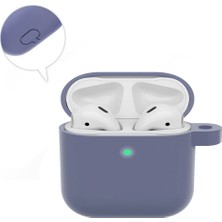 Wozlo Apple Airpods 3 Koruyucu Kılıf - 3. Nesil Silikon Kulaklık Koruma Kılıfı - Lavanta