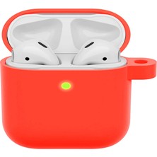 Wozlo Apple Airpods 3 Koruyucu Kılıf - 3. Nesil Silikon Kulaklık Koruma Kılıfı - Kırmızı