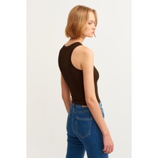 la & vetta 2'li Paket Fitilli Halter Yaka Örme Atlet