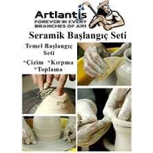 Artlantis Seramik Başlangıç Seti 8 Parça 1 Paket Modelaj Modelleme Hekel Çömlek Sanatsal Ebeşuar Hobi Düzeltme