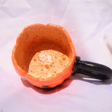 Lily & Loly Ceramics El Yapımı Seramik Balkabağı Şekilli Kahve Fincanı - 200 ml