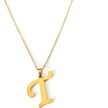 Hg.Aksesuar Kadın Çelik Harf Kolye