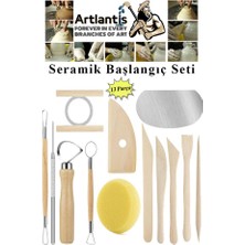 Artlantis Seramik Başlangıç Seti 13 Parça 1 Paket Modelaj Modelleme Hekel Çömlek Sanatsal Ebeşuar Hobi Düzeltme