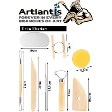 Artlantis Seramik Başlangıç Seti 13 Parça 1 Paket Modelaj Modelleme Hekel Çömlek Sanatsal Ebeşuar Hobi Düzeltme