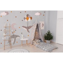 Lizpo Decor Sevimli Balinalar ve Balon Duvar Sticker