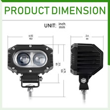 Angel Of Life  Offroad Sis Lambası 40W Beyaz-Amber Çakarlı 12-30V / LASS298