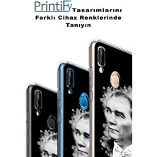 Printify Apple iPhone 14 Pro Max Uyumlu Kapak Atatürk Tasarımlı Şeffaf Silikon Kılıf