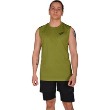 Joma Sprint - Haki Pamuklu Kolsuz Erkek T-Shirt - 4231114