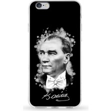 Printify Apple iPhone 6s Uyumlu Kapak Atatürk Tasarımlı Şeffaf Silikon Kılıf