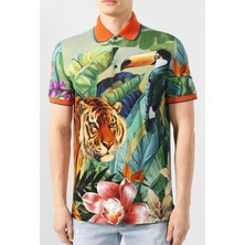 Dolce & Gabbana Animal Print Polo Shirt G8LB0T