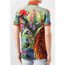 Dolce & Gabbana Animal Print Polo Shirt G8LB0T