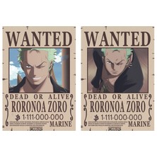 One Pıece Poster Monkey D. Luffy, Roronoa Zoro