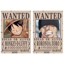 One Pıece Poster Monkey D. Luffy, Roronoa Zoro