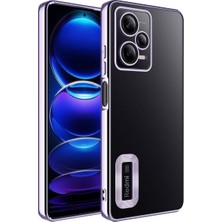 Kny Xiaomi Poco X5 Kılıf Renkli Kenarlı Parlak Logo Açık Şeffaf Omega Silikon