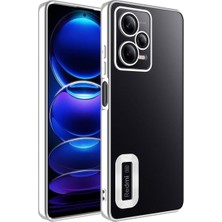 Pilanix Xiaomi Poco X5 Kılıf Renkli Kenarlı Parlak Logo Açık Şeffaf Omega Silikon