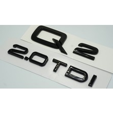 Dk Audi Q2 2.0 Tdi Parlak Siyah Abs 3m 3D Bagaj Yazı Logo Orjinal Ürün