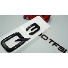 Dk Audi Q3 30 Tfsi Parlak Siyah Abs 3m 3D Bagaj Yazı Logo Orjinal Ürün