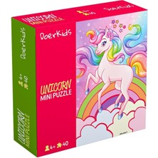 Doerkids Unicorn Mini Puzzle | 40 Parça
