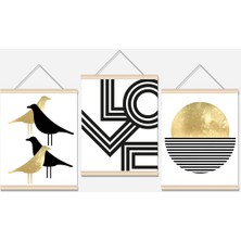 Morfil Sanat Atölyesi Minimal Dekoratif Ip Askılı Kanvas Poster Tablo Duvar Dekoru