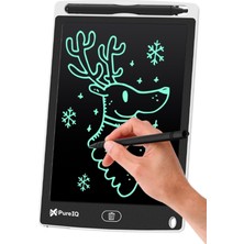 Slyfox Writing Tablet LCD 8.5 Inç Dijital Kalemli Çizim Yazı Tahtası Grafik Not Yazma Eğitim Tableti-Beyaz