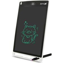 Slyfox Writing Tablet LCD 8.5 Inç Dijital Kalemli Çizim Yazı Tahtası Grafik Not Yazma Eğitim Tableti-Beyaz