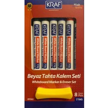 Kraf Beyaz Tahta Kalemi& Silgi Set 8 Li 778G
