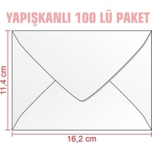 EC Shop Asil Doğan Zarf 100'LÜ 114X162 Ebat Mektup Zarfı Para Zarfı Davetiye Zarfı