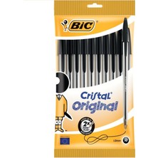 Bic Siyah Cristal Original Tükenmez Kalemler 10 Adet