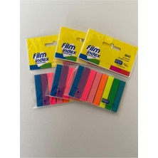 Kraf Film Index Plastik Ayraç 8 Renk x 25 Sayfa 3'lü