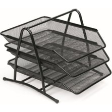 Temat Evrak Rafı-3'lü Siyah Mane