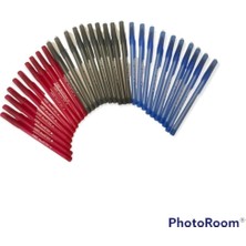 Bic Tükenmez Kalem Round Stıc Medıum 1,0 mm Tükenmez Kalem 10 Mavi - 10 Siyah - 10 Kırmızı