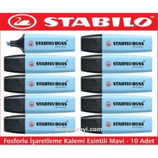 Stabilo Boss Fosforlu Işaretleme Kalemi Pastel Esintili Mavi 10'lu