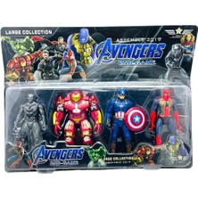 Avengers Yenilmezler Panter, Hulk Buster, Captain Amerika ,spiderman New Sesion 4,lü Figür Seti