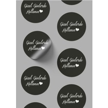 EC Shop Foldart Kuşe Sticker Paketleme & Kargo Etiketi (4X4CM 70 Adet Güzel Günlerde Kullanın Siyah