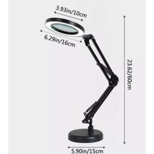 Abaylar Masa Üstü Işıklı Büyüteç Çalışma Lambası Masa Lambası Katlanabilir Lamba 5.0