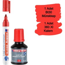 Edding BT30 Tahta Kalemi MÜREKKEBI+360XL Doldurulabilir Tahta Kalemi Tx