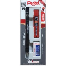 Pentel 120A3 A315 0.5 Uçlu Kalem + Uç ve Silgi Seti