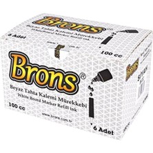 Brons Tahta Kalem Mürekkebi 100 cc Siyah BR-353 (6 Lı Paket)
