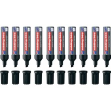 Edding 365 Beyaz Tahta Kalemi Kalın Kesik Uçlu Siyah 10 Lu Kutu