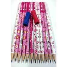 Adel 12 Adet Desenli Kurşun Kalem Pembe Renkli Sakura Deseni ile Eğlenceli Yazım Deneyimi